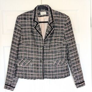 Charles Gray Black and Pink Tweed Blazer